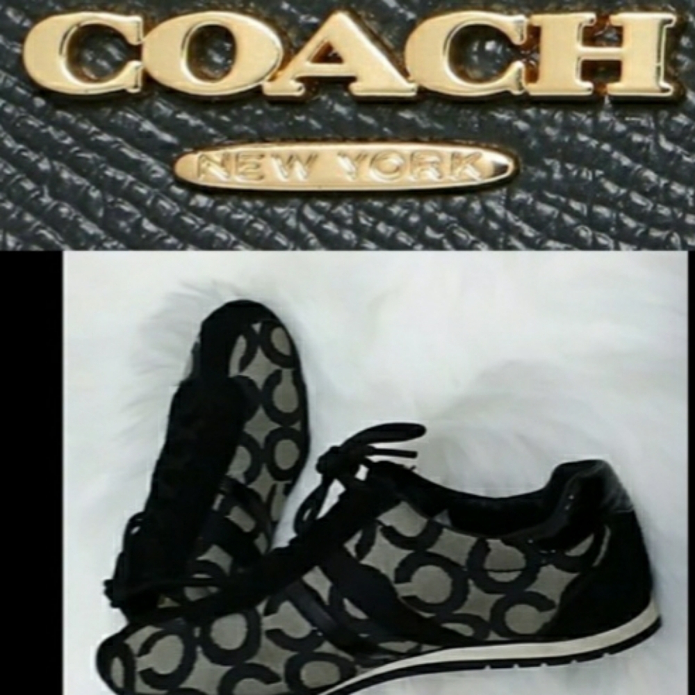 COACH KATHLEEN SIGNATURE SNEAKERS 6M EUC JEANS JAC